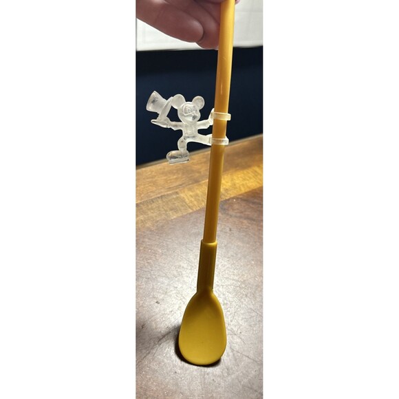 Disney On Ice MICKEY w/ TOP HAT Spoon / Straw Collectable Souvenir White / Clear - Picture 1 of 6